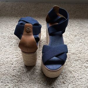 Tory Burch Frieda Platform Espadrille Wedge Sanda